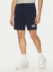 Gap Szorty sportowe 866651-03 Granatowy Regular Fit. Niebieskie krótkie spodenki sportowe męskie GAP, m, bez wzorów, z bawełny. Za 119.99 zł.