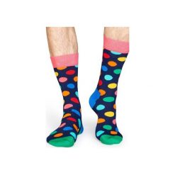 Skarpetki Happy Socks - Big Dot (BDO01-6001). Szare skarpety męskie Happy Socks, w kolorowe wzory, z bawełny. Za 34.90 zł.