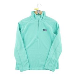 Second life - Lepszy Sweter Damski z Polarowym Kołnierzem - Stan dobry. Niebieskie swetry damskie Patagonia, bez wzorów, z polaru, sportowe, bez kołnierzyka, bez ramiączek, bez kaptura. Za 169.16 zł.