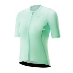 Koszulka kolarska na rower rozpinana. Zielone t-shirty damskie ROCKBROS, l, bez wzorów, z elastanu, wizytowe, bez kołnierzyka. Za 199.99 zł.