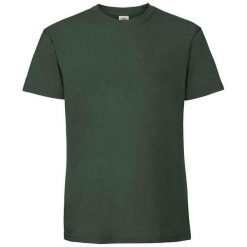 Męska Koszulka Iconic 195 Z Bawełny Premium Ringspun. Zielone koszulki sportowe męskie Fruit of the Loom, m, bez wzorów, z bawełny, bez kołnierzyka, bez ramiączek, trekkingowe. Za 32.99 zł.