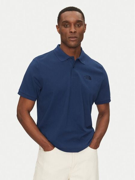 The North Face Polo Essential NF0A8C1P Niebieski Regular Fit. Niebieskie koszulki polo męskie The North Face, m, bez wzorów, z bawełny, bez ramiączek. Za 139.99 zł.