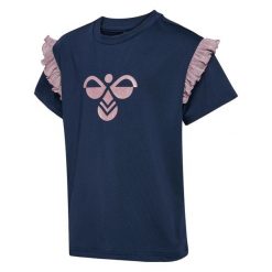 T-shirt z cekinami dla dziewczynki Hummel MIX. Niebieskie t-shirty i topy dla dziewczynek Hummel, bez wzorów, bez ramiączek. Za 219.50 zł.