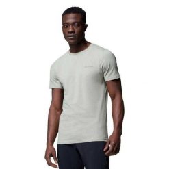 T-shirt Męski Z Nadrukiem Na Plecach Rapid Ridge. Szare koszulki sportowe męskie Columbia, m, bez wzorów, sportowe, bez kołnierzyka. Za 145.99 zł.