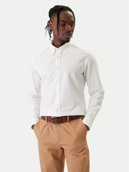 BOSS Koszula H-Roan 50555920 Biały Slim Fit. Białe koszule męskie Boss, m, bez wzorów, z bawełny, bez kołnierzyka, bez ramiączek. Za 549.99 zł.