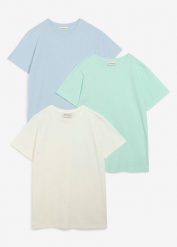 T-shirt z czystej bawełny (zestaw 3 szt.). Białe koszule dla chłopców bonprix, bez wzorów, z bawełny, bez kołnierzyka, bez ramiączek. Za 69.99 zł.