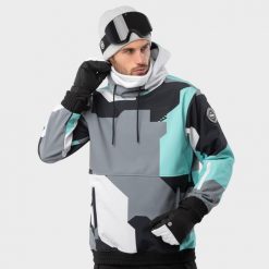 Kurtka snowboardowa męska W1 Ushuaia. Niebieskie kurtki męskie SIROKO, l, bez wzorów, z softshellu, bez kaptura. W wyprzedaży za 339.00 zł.