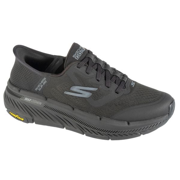 Buty do biegania męskie, Slip-Ins: Max Cushioning Premier 2.0. Czarne buty sportowe męskie Skechers, z materiału, bez zapięcia, do biegania, Skechers Sport. Za 529.99 zł.