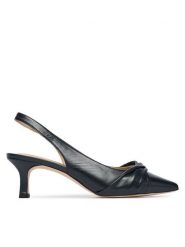 Caprice Czółenka 9-29600-46 Granatowy. Niebieskie czółenka damskie Caprice, bez wzorów, ze skóry, bez obcasa, bez zapięcia. Za 296.99 zł.