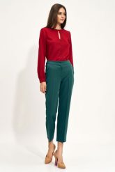 Klasyczne Zielone Chino. Zielone spodnie materiałowe damskie Nife, xxl, bez wzorów, z elastanu. Za 207.90 zł.