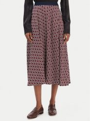 Tommy Hilfiger Spódnica trapezowa WW0WW49373 Bordowy Regular Fit. Czerwone spódnice damskie Tommy Hilfiger, bez wzorów, z wiskozy, trapezowe. Za 579.99 zł.