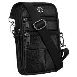 Mini torebka-saszetka Rovicky R-13207-S czarna. Czarne torebki do ręki damskie ROVICKY, bez wzorów, ze skóry ekologicznej, bez dodatków. Za 59.99 zł.