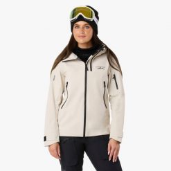 Kurtka narciarska Kobieta Swedemount Lofoten 3L Shell Jacket II wodoodporna. Szare kurtki snowboardowe damskie SWEDEMOUNT, l, bez wzorów, z tkaniny, bez kaptura, narciarskie. W wyprzedaży za 672.00 zł.