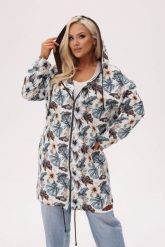 Bluza z kapturem Tropikalna Laguna - lekka jak powiew wiatru PLUS SIZE XXL OVERSIZE. Zielone bluzy damskie Moda Size Plus Iwanek, na jesień, plus size, bez wzorów, z bawełny, z kapturem. Za 329.90 zł.