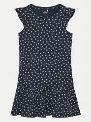 NAME IT Sukienka codzienna Vida 13214406 Granatowy Regular Fit. Niebieskie sukienki dla dziewczynek Name it, bez wzorów, z bawełny, bez ramiączek. Za 54.99 zł.