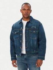 HUGO Kurtka jeansowa Dex 50566119 Niebieski Regular Fit. Niebieskie kurtki męskie Hugo, m, bez wzorów, z bawełny, bez kaptura. Za 799.99 zł.