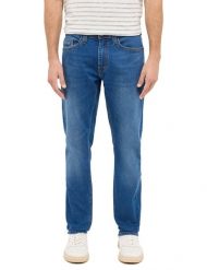 Męskie Spodnie Jeansowe Mustang Style Oregon Slim Denim Blue 1016316 5000 503. Niebieskie spodnie materiałowe męskie Mustang, l, bez wzorów, z denimu. Za 219.99 zł.