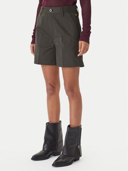 G-Star Raw Szorty materiałowe D29089-5126 Szary Regular Fit. Szare szorty damskie G-Star, bez wzorów, z materiału, retro. Za 349.99 zł.