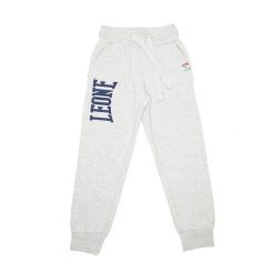 Nowe podstawowe spodnie dresowe dla chłopców. Szare spodnie sportowe dla chłopców LEONE 1947 APPAREL, bez wzorów, z bawełny, sportowe, na fitness i siłownię. Za 77.89 zł.