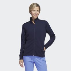 Bluza Textured Full-Zip. Niebieskie bluzy damskie Adidas, s, bez wzorów, z materiału, bez kaptura. W wyprzedaży za 263.20 zł.