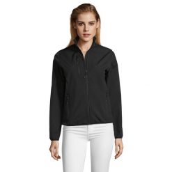 Kurtka Damska Radian Soft Shell. Czarne kurtki sportowe damskie SOL'S, s, bez wzorów, bez kaptura, trekkingowe. Za 182.99 zł.
