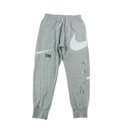 Second life - Spodnie dresowe męskie Nike Swoosh - Jak nowy. Szare spodnie sportowe męskie Nike, m, bez wzorów, z dresówki, do biegania. Za 149.06 zł.