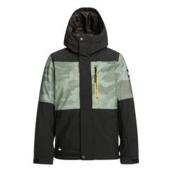 Kurtka narciarska chłopięca Quiksilver Mission. Zielone buty zimowe chłopięce Quiksilver, na zimę, bez wzorów, sportowe, bez kaptura. W wyprzedaży za 246.00 zł.