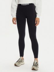 Napapijri Legginsy M-Box Logo NP0A4HZ7 Czarny Slim Fit. Czarne legginsy damskie Napapijri, m, bez wzorów, z bawełny. Za 119.99 zł.