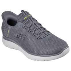 Buty treningowe męskie Skechers 232457CHAR. Szare buty sportowe męskie Skechers, z materiału, bez zapięcia. Za 279.00 zł.