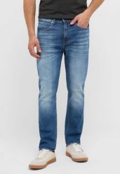 Męskie Spodnie Jeansowe Mustang Style Orlando Slim Denim Blue 1017429 5000 723. Niebieskie spodnie materiałowe męskie Mustang, l, bez wzorów, z denimu. Za 219.99 zł.