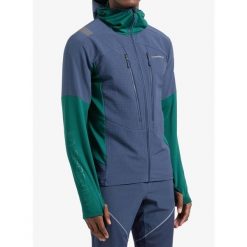 Bluza z kapturem męska La Sportiva Session Tech Hoody. Niebieskie bluzy męskie La Sportiva, na zimę, m, bez wzorów, z kapturem. Za 636.89 zł.