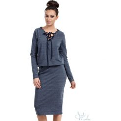 Sukienka z wiązaniem bee-022. Sukienki damskie marki BEE. Za 139.90 zł.