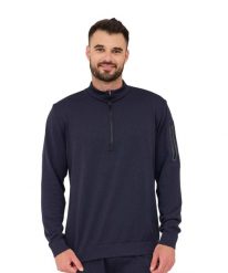 Bluza męska wełniana z krótkim ekspresem Brubeck OUTDOOR MERINO. Szare bluzy męskie Brubeck, m, bez wzorów, z materiału, bez kaptura. Za 299.00 zł.