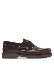 Barbour Półbuty Deck Boat MFO0795BR98 Brązowy ciemny. Brązowe półbuty na co dzień męskie Barbour, ze skóry, bez zapięcia. Za 699.99 zł.
