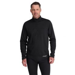 Koszulka termoaktywna męska Spyder Charger 1/2 Zip. Czarne koszulki sportowe męskie Spyder, na zimę, m, bez wzorów, bez kołnierzyka, bez ramiączek, narciarskie. Za 349.99 zł.