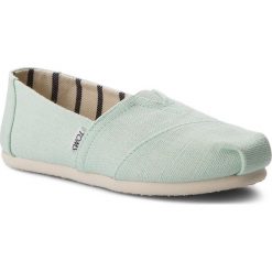 Półbuty TOMS - Classic 10011675 Aqua Glass. Zielone półbuty damskie Toms, z materiału. W wyprzedaży za 169.00 zł.