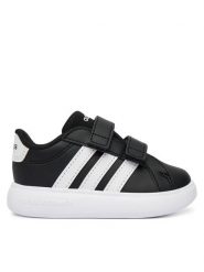Adidas Sneakersy Grand Court 3.0 Bubble Shoes Infants KI3234 Czarny. Czarne buty sportowe dziewczęce Adidas, bez wzorów, ze skóry, bez zapięcia. Za 139.99 zł.