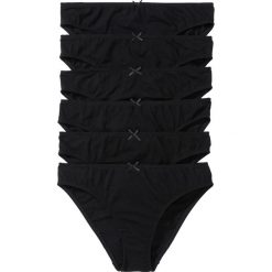 Figi (6 par). Czarne figi damskie bonprix, bez wzorów, ze skóry. Za 62.99 zł.