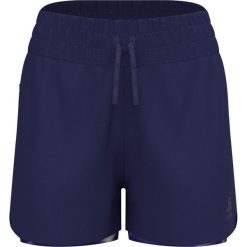 Spodenki damskie Odlo ZEROWEIGHT 3 INCH PRINT 2-in-1 short. Niebieskie szorty sportowe damskie Odlo, na lato, l, bez wzorów, z materiału, do biegania. Za 359.99 zł.