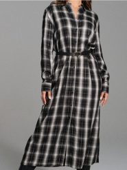 Sukienka midi z paskiem - wielobarwny. Sukienki damskie Sinsay, l, bez wzorów, bez kołnierzyka, bez ramiączek, midi. Za 79.99 zł.