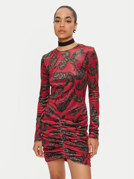 Just Cavalli Sukienka codzienna 77PAO920 Czerwony Slim Fit. Czerwone sukienki damskie Just Cavalli, na co dzień, bez wzorów, z syntetyku, bez kołnierzyka, bez ramiączek, proste. Za 759.00 zł.