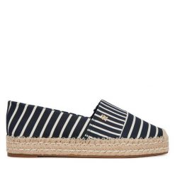 Espadryle Tommy Hilfiger. Niebieskie espadryle damskie Tommy Hilfiger, bez wzorów, bez obcasa, bez zapięcia. Za 359.99 zł.