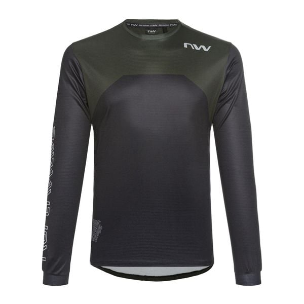 Longsleeve rowerowy męski Northwave Sharp. Czarne bluzy męskie Northwave, m, bez wzorów, bez kaptura. Za 219.99 zł.