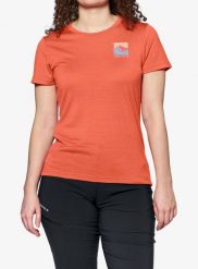 Koszulka merino damska Devold Classic Summit Tee. Czerwone t-shirty damskie Devold, l, bez wzorów, z materiału, klasyczne, bez kołnierzyka. Za 395.99 zł.