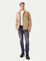 HUGO Koszula Epoldo 50545383 Beżowy Oversize. Brązowe koszule męskie Hugo, l, bez wzorów, z bawełny, bez kołnierzyka, bez ramiączek. Za 629.99 zł.