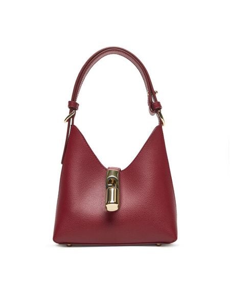 Furla Torebka WE00820-ARE000-CGQ00-1-007-20-KH-E Bordowy. Czerwone torebki do ręki damskie Furla, bez wzorów, ze skóry, bez dodatków. Za 989.99 zł.
