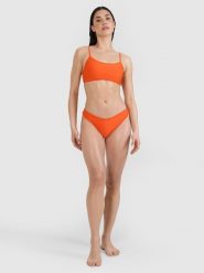 4F Dół od bikini damski - pomarańczowy M. Brązowe bikini damskie 4f, na lato, m, bez wzorów. W wyprzedaży za 29.99 zł.