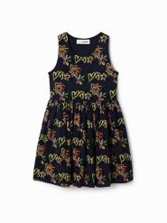 Desigual Sukienka codzienna 23SGVK11 Granatowy Regular Fit. Niebieskie sukienki dla dziewczynek Desigual, bez wzorów, z bawełny, bez ramiączek. Za 269.99 zł.