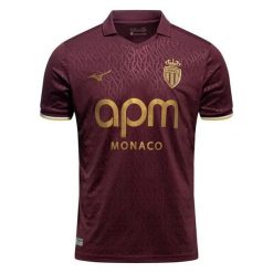 Koszulka wyjazdowa AS Monaco 2026/27. Fioletowe koszulki sportowe męskie Mizuno, s, bez wzorów, z jersey, bez kołnierzyka, bez ramiączek, do piłki nożnej. Za 464.50 zł.