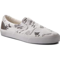 Tenisówki PEPE JEANS - Harry Slip On PMS30424 White 800. Białe trampki męskie Pepe Jeans, z gumy. W wyprzedaży za 189.00 zł.